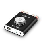 Douk Audio Nobsound NS-20G 200W (100Wx2) Mini Bluetooth Power Amplifier, Multifunctional Hi-Fi DSP Stereo Headphone Audio Amp, LED Display, Power Supply (Black)