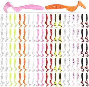 ZIEM 100pcs 4cm Soft Artificial Fishing Lures Swimbait Tail Grub Lures Worm Moggot Grub Lures Baits