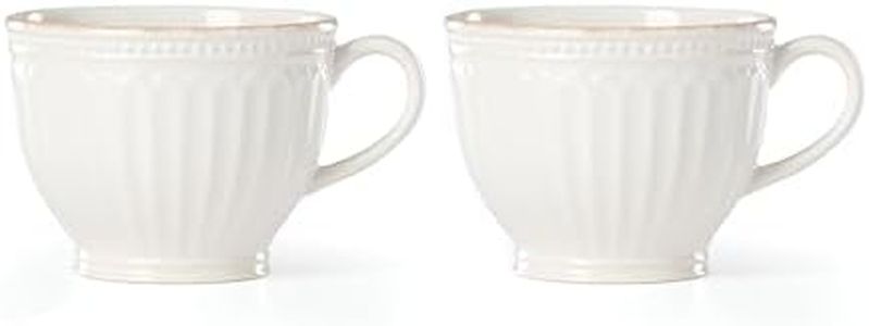 Lenox 892450 French Perle Groove 2-Piece Latte Mug Set