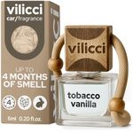 Vilicci Tobacco Vanilla Car Air Freshener – Luxury Vegan Hanging Car Perfume, Long-Lasting Auto & Home Fragrance, Premium Car Diffuser, Odor-Eliminating & Cruelty-Free Car Freshener