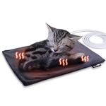 Pecute Pet Heat Pad Small 32x40cm, Constant Heating Safe Electric Heated Mat Anti Bite Waterproof with Removable Flannel Cover & Fire Retardant Cotton, Soft Cosy for Puppies Kittens(2 Covers)