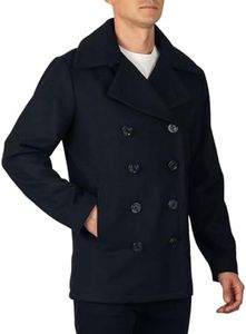 Alpine Swiss Mason Mens Wool Blend Classic Pea Coat Black Small