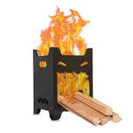 Greenspirit -Ss01 Wood Fired Smokeless Stove For Home & Large Family|Lakdi Ka Mitti Ka Chulha Angeethi Sidgi Rocket Stove|Outdoor Cooking Picnic Camping Hiking Barbeque Bbq|Heavy Duty Stove - Ms Metal