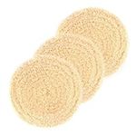 Makitoyo 8" Buffing Pad 100% Natural Wool Hook & Loop Grip for Compound Cutting & Polishing, for Automotive,3 Pieces Pack,Fit with 7" Buffer