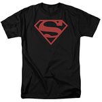 DC Comics Men's Superman Short Sleeve T-Shirt, Red Black, Large Tall