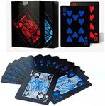 Merytes 2 Deck of Waterproof Poker Cards and Playing Cards with Flexible Plastic PVC and Classic Trick Cards