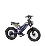 Aoki Street Mamba Electric Bicycle | 48V 250W Motor | 105km Range | 15.8Ah Removable Battery | Dual Suspension | Colour LCD | NFC Smart Unlock | Midnight Blue