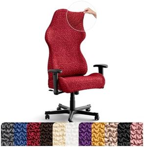 PAULATO BY GA.I.CO. Stretch Office & Gaming Chair Cover – Breathable Desk Computer Armchair Slipcover with Zipper – Bi-Elastic Stretchable Protector Machine Washable – Cherry (Office Chair)