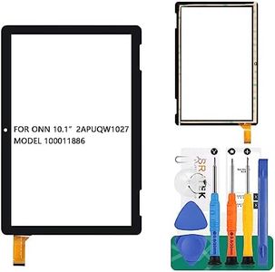 for Onn 10.1 inch Tablet 2APUQW1027 Touch Screen Replacement for ONN 100011886 Digitizer Repair Kits Black (Without LCD Screen)