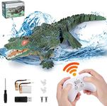GearRoot Remote Control Crocodile High Simulation RC Crocodile Boat Toys for Swimming Pool Lakes Bathroom, Great Gift RC Boat Alligator Toys for 6+ Year Old Boys and Girls