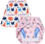 MooMoo Baby Girls Potty Training Underwear 2 Packs Cotto Diaper Skirt for Potty Training Absorbent