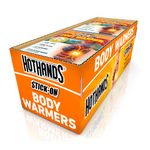 HotHands Body Warmers with Adhesive - Long Lasting Safe Natural Odorless Air Activated Warmers - Up to 12 Hours of Heat - 40 Individual Warmers