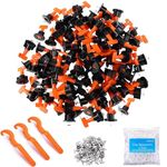 Sliva Tile Leveling System 150pcs Tile Leveler Spacers with 3 Special Wrench, 50pcs T Needle, 500pcs 1/12" Tile Spacers. Tile Installation Tool Kit for Building Walls & Floors