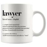 Panvola 'Lawyer Definition ' Mug Lawyer Gifts Law Student Coffee Cup 11oz Attorney Graduation Ceramic Mug Novelty Drinkware White