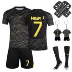 yumcute Football Kits for Boys, Soccer Training Shirts Jersey Shorts Set with Socks Guard Plate Keychain For Kids Children