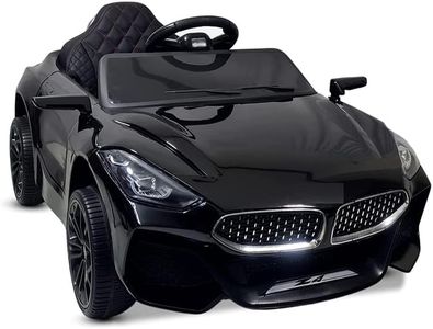 Srecap Z4 Kids Battery Operated Car with Music, Safety Belt, Led Lights and Bluetooth Remote- Electric Rechargeable Ride on car for Children of Age 1 to 5 Years (Metallic Black)