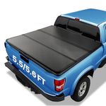 VEVOR Tri-Fold Truck Bed Tonneau Cover, Compatible with 2015-2024 Ford F-150, Lightning, Styleside 5.5' (65.4") Bed, Fit 5.6' x 5.4'/5.5' x 5.4' (67.1" x 65.2"/65.4" x 65.2") Inside Bed, 400lbs, Black