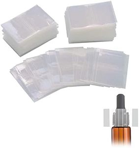 AIEX 500 Pièces 45 x 30 mm Bandes Rétractables Perforées Transparentes pour Bouteilles de Liquide, Bandes de Scellage de Film Thermorétractable pour Bouchon de Bouteille Diamètre 19-25 mm