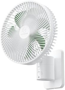 8 Inch Oscillating Wall Mounted Fan with Remote Control,Timer and 4 Speeds Settings,Adjustable Tilt,70-Inches Cord Ultra Quiet,Powerful, 7 Blades, Easy to Clean for Bedroom, Office Indoor Home White