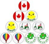 Golf Ball Markers Assorted Patterns Flag Fits All Magnetic Golf Hat Clips Value 10Pack, Alloy Soft Enamel Technique Marker for Golf Gloves Divot Tools Marks(Type 2)