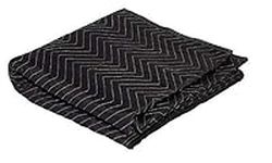 Moving Storage Packing Blanket - Super Size 40" x 72" Professional Quilted Shipping Movers Furniture Pad (1, Black)