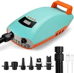 Swonder Seawolf 20 PSI Battery Powered Paddle Board Pump, 9000mAh, Dual Stage, Active Cooling System, 6 Nozzles, Includes Typ-C Cable, 1 Year Limited Warranty