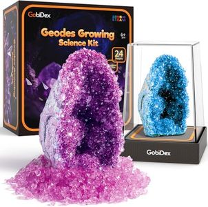 GobiDex Geodes Growing Science Kit for Kids Age 6-8-12, Geodes with Crystals Grow Fast in (24H), STEM Educational Science Experiments Toys, Geology & Rock Enthusiasts Collection, Gifts for Boys Girls