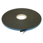 JVCC Window Glazing Tape [Double-Sided, Closed Cell] (DC-WGT-01): 1/2 in. x 75 ft. x 1/8 in. Thick (Black)