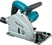 Makita SP6000 6-1/2" Plunge Cut Circular Saw, Blue with 194368-5 Guide Rail, 55-Inch,Silver
