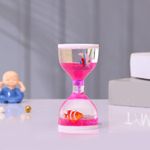 Ascension Animal Oil Liquid Hourglass Floating Bubble Motion Timer for Home Ofiice Kids Room Decoration Bubbler Desk Sensory Toys Colorful Liquid Timer Hourglass for Stress Relief(Random Color)