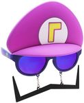 Sun-Staches Super Mario Purple Waluigi Sunglasses | Costume Party Favor | One Size Fits Most