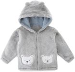 Toddler Winter Coat Fleece Lined Jacket Baby Hooded Sweater Jacket With Sherpa Lining 18-24 Months