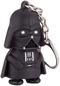 Darth Vader Star Wars Collectors Cartoon Light Up & Sound Keyrings chain chains bag clip charm for Christmas Birthday Stocking Filler Novelty Small Gift Set Ideas for Kids Men Women, Darth Vader, One