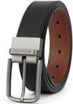 BOSTANTEN Leather Reversible Belts for Men 1 3/8" for Casual Golf Dress Pants, Two-in-One Belt Gift