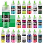 Food Coloring - 20 Color Vibrant Liquid Icing Food Coloring Set for Baking, Cake Decorating, Easter Egg, Airbrush - Tasteless Food Color Dye for Fondant, Slime, DIY Crafts - 0.25 Fl.oz / 6ml Each