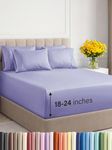 Extra Deep Queen Sheet Set - 6 Piece Breathable & Cooling Sheets - Hotel Luxury Bed Sheets Set - Easy & Secure Fit - Soft, Wrinkle Free & Comfy Sheets Set - Lavender Sheet Set with Extra Deep Pockets