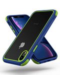 MobNano Compatible with iPhone XR, Ultra Thin Hybrid Case, Soft TPU Shockproof Bumper Anti Scratch Cover for iPhone XR - Blue/Green