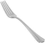 Amazon Basics Stainless Steel Dinner Forks with Scalloped Edge, Dishwasher Safe, Pack of 12, Silver