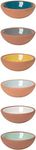 Now Designs Terracotta Pinch Bowl Set, Soy Sauce Dish, Set of 6, 1 oz, Multicolor