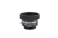 Celestron 93653-A 1.25 inch Visual Back Metal Adapter - Threads Onto Celestron 5" to 11" Schmidt Cassegrain Telescopes, Compatible with 1.25" Accessories, Black