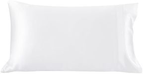 Lilysilk Silk Pillowcase 19 Momme Terse Mulberry Natural Silky Facial Beauty Envelope Closure, White, King(20X36 Inch)