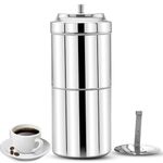 PANCA Stainless Steel Filter Coffee Maker, Coffee Filter Big Size,8-10 cups, 600 ml