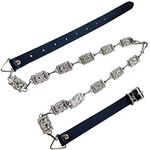 Sporran Chain Belt Fancy Rectangular Celtic Knot Polished Finish Sml 32" - 36" Scottish Made Highland Dress Clothing Accessories for Men Scottish Mens Wear