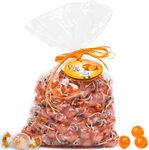 Perle di Sole Amalfi Orange Drops with a Tart Fizzy Filling (2.2 Lbs | 1 Kg) Italian Hard Candy Individually Wrapped - Sour Orange Candy