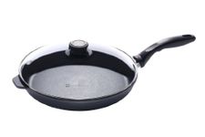 Swiss Diamond 11" Frying Pan HD Nonstick Diamond Coated Aluminum includes Lid Dishwasher and Oven Safe Fry Pan Grey