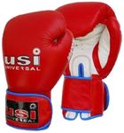 USI Immortal Safe Spar Leather Boxing/Sparring Gloves, 12oz (Red)