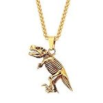 U7 Dinosaur Necklace Vintage 18K Go