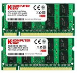 Komputerbay 8 GB (2 x 4GB) PC2-6400 DDR2-800 SoDIMM Dual Channel Laptop Memor...