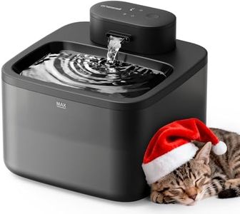 oneisall katzenbrunnen kabellos, 2.2 L trinkbrunnen für Katze kabellos mit bewegungsmelder, 20 dB ultraleise integrierte SilentFlow™-Pumpe, batteriebetrieben für Katzen, leicht zu reinigen, Schwarz