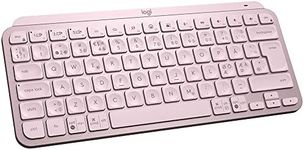 Logitech MX Keys Mini Minimalist Wireless Illuminated Keyboard, Compact, Bluetooth, Backlit, USB-C, Compatible with Apple MacOS, iOS, Windows, Linux, Android, Metal Build, Rose